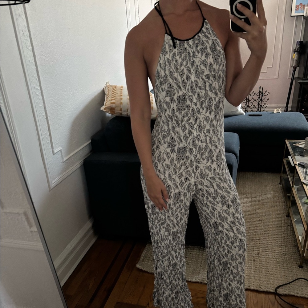 Mahina Monochrome Patterned Jumpsuit